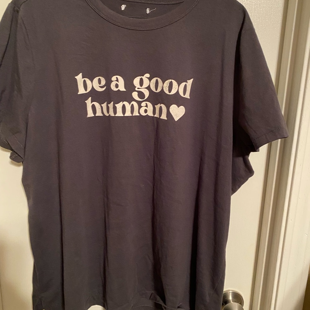 Gray Graphic T-Shirt with Positive Message